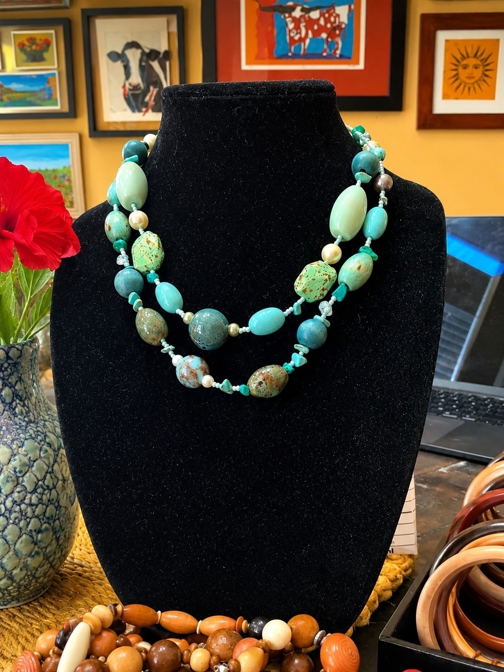 Turquoise Long Necklace - Women Jewelry